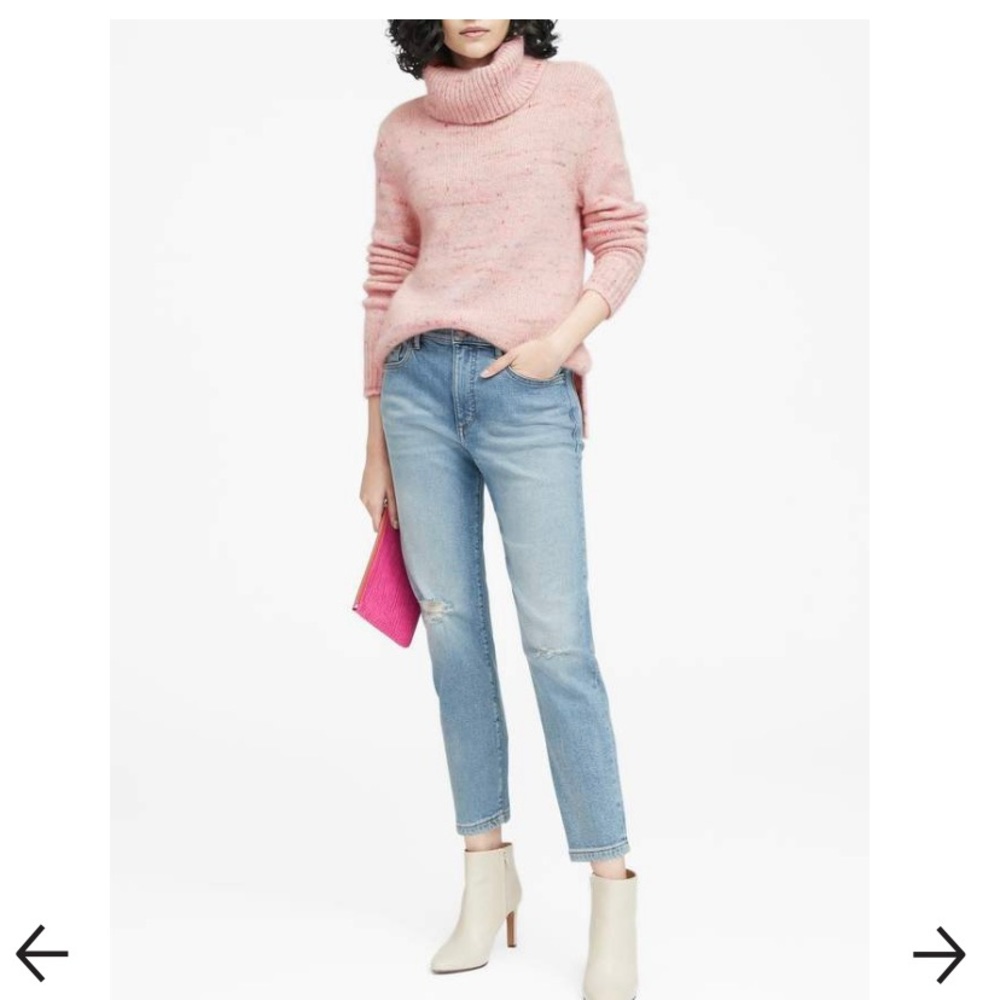 Banana Republic Confetti Wool Blend Turtleneck Sweater